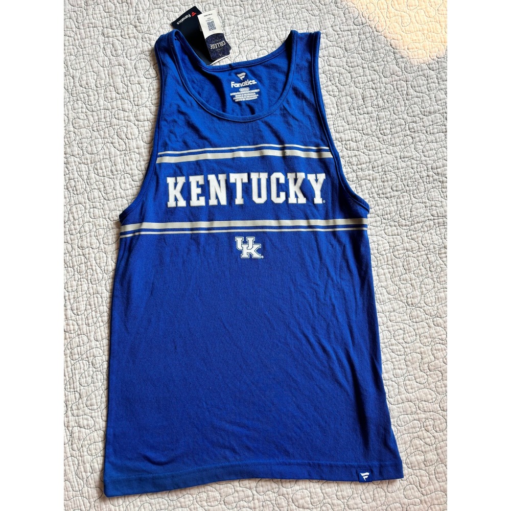 Fanatics Kentucky Wildcats Mens Small Royal Blue Graphic Tank Top UK